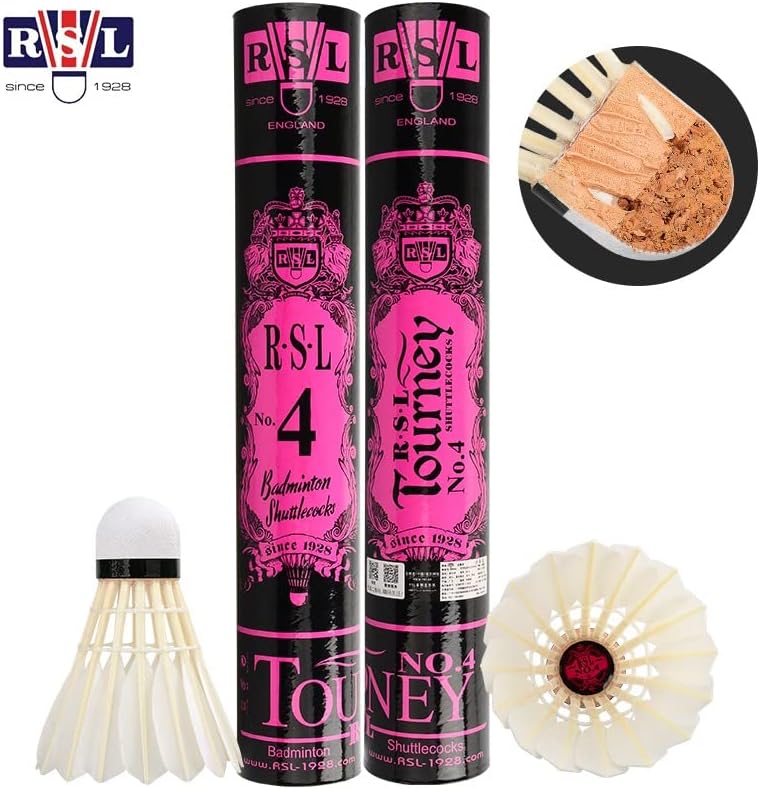 RSL No.4 Tourney Badminton Shuttlecock Birdy 12-Pack (speed-77) - Image 1